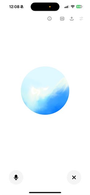 ChatGPT voice button in a fixed location